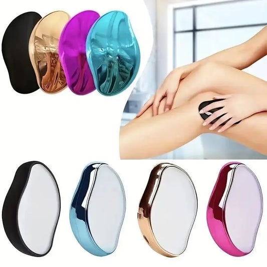GlowGlass Crystal Hair Eraser - Painless hair removal and exfoliation tool